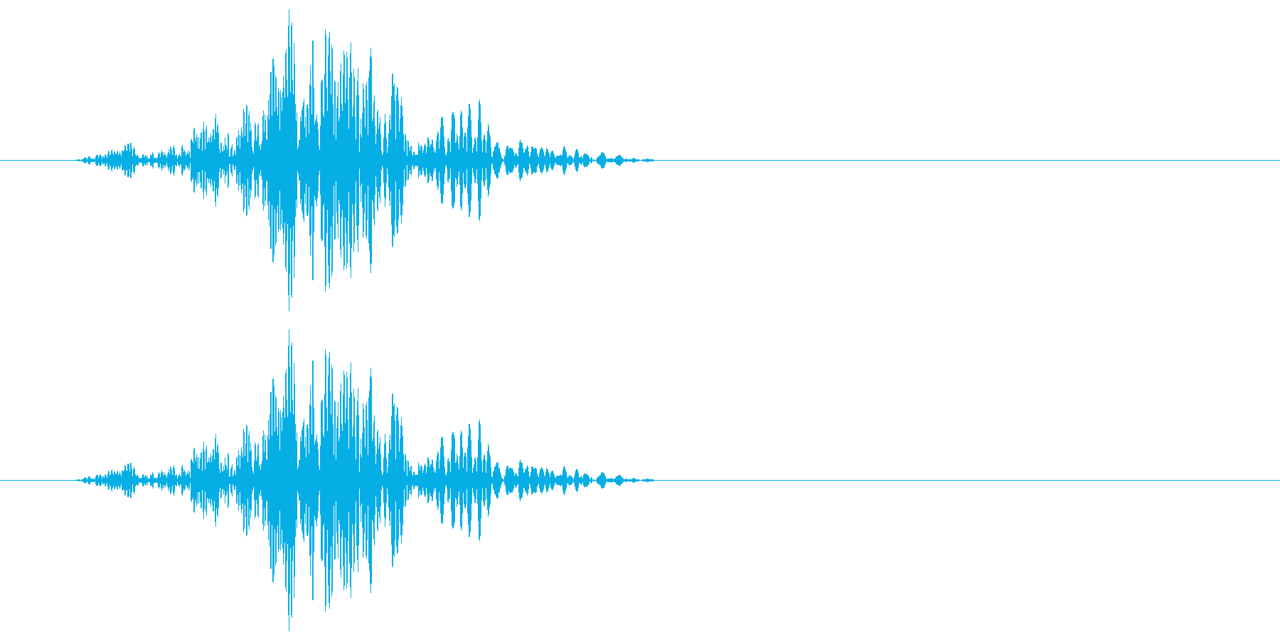 ヒュッ(風を切ったような音)の再生済みの波形