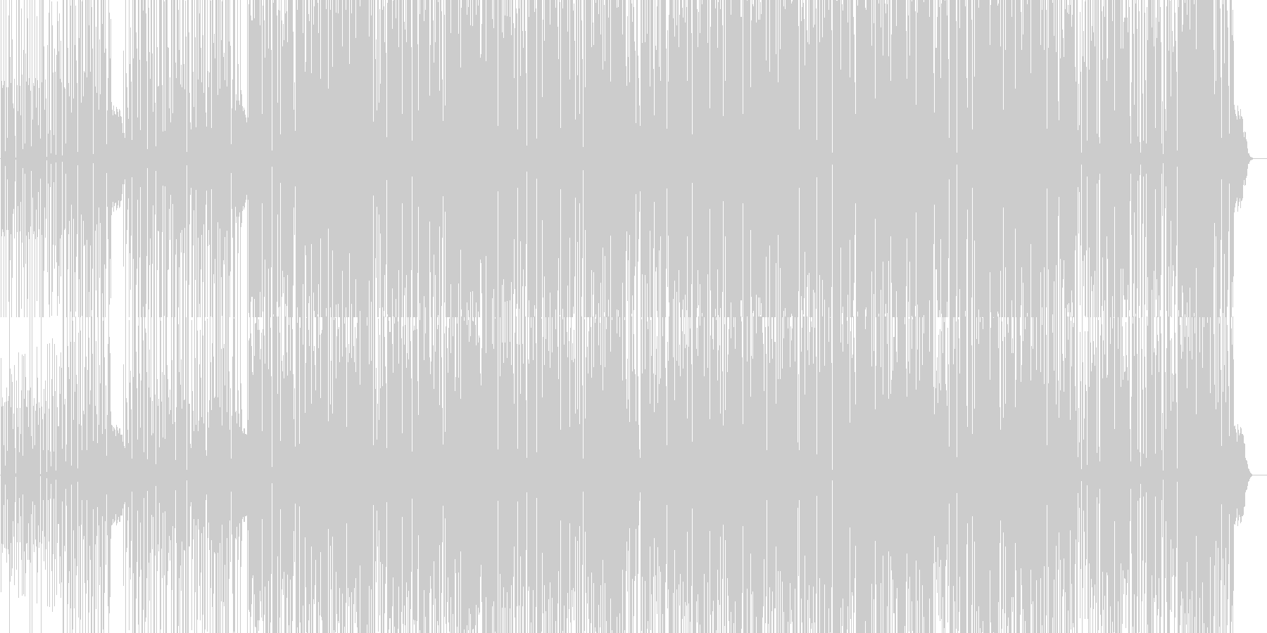 躍動感のある、やや無機質なテクノの未再生の波形