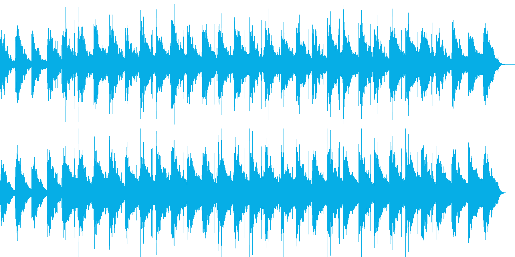 落ち着いたJAZZっぽいものの再生済みの波形