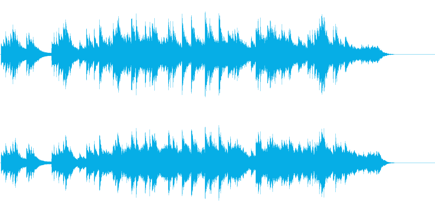 重たいテーマ曲風バラードの再生済みの波形