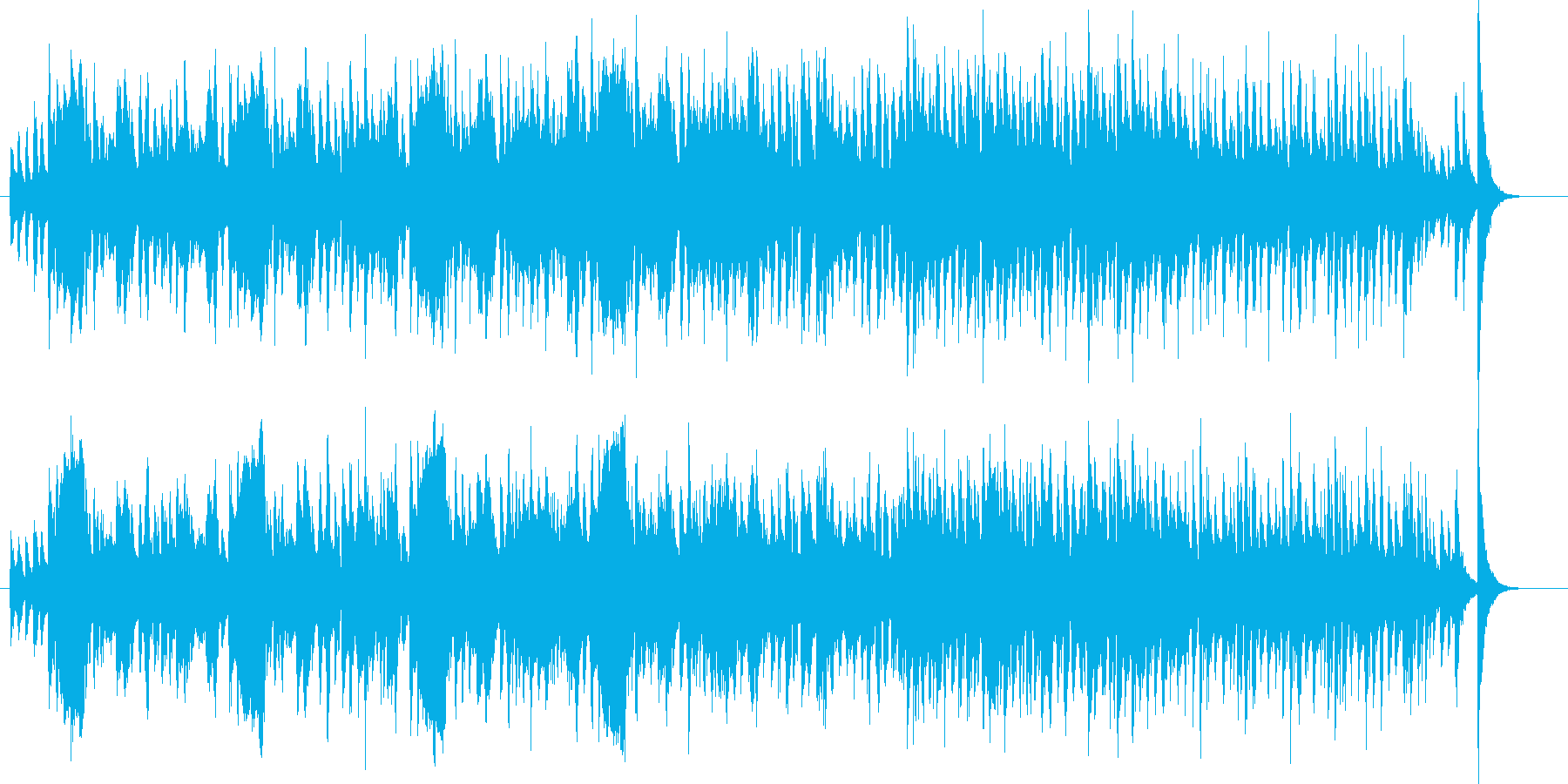 クラシック調金管楽器シンセなどの曲の再生済みの波形