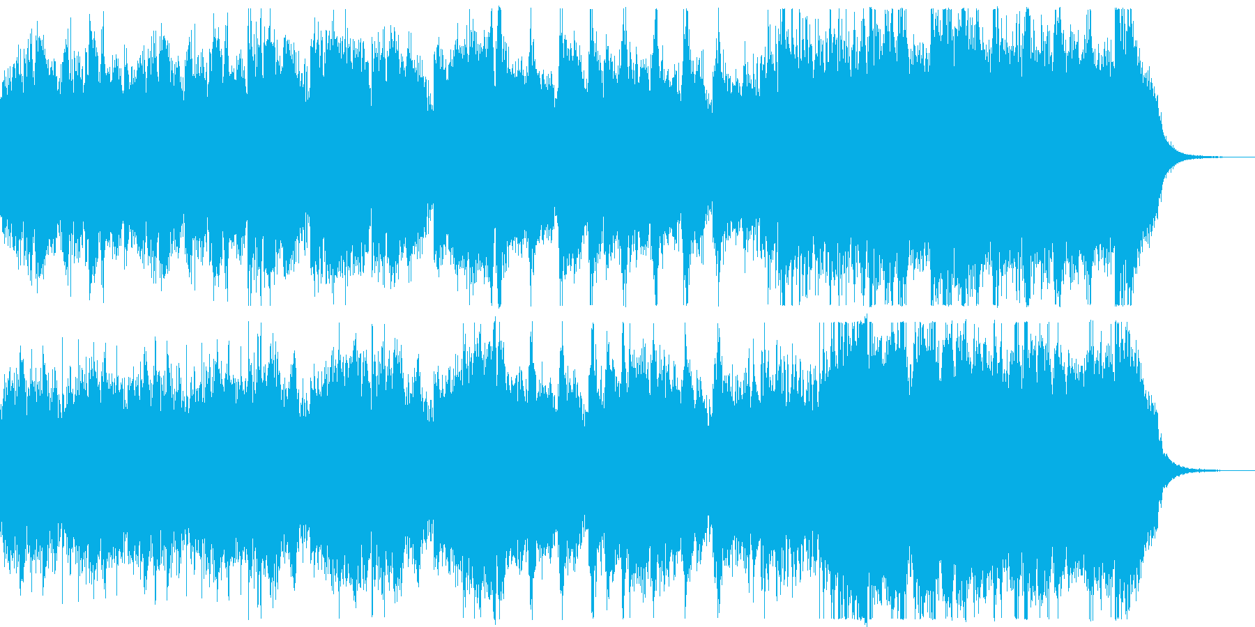 ソリッド感のある迫力ホラー楽曲の再生済みの波形
