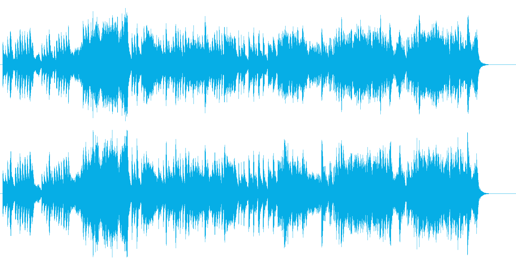 ゆったりと壮大な、琴が中心の和風曲の再生済みの波形