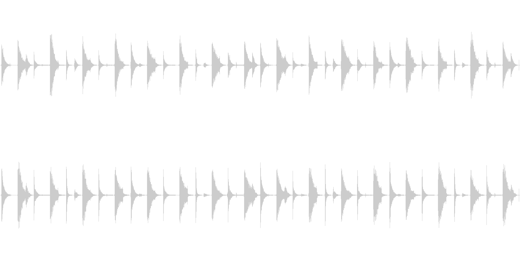 ドラムを強調した楽曲です。の未再生の波形