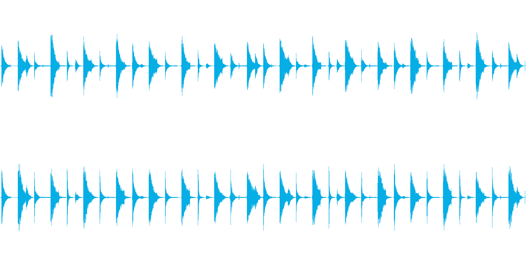 ドラムを強調した楽曲です。の再生済みの波形