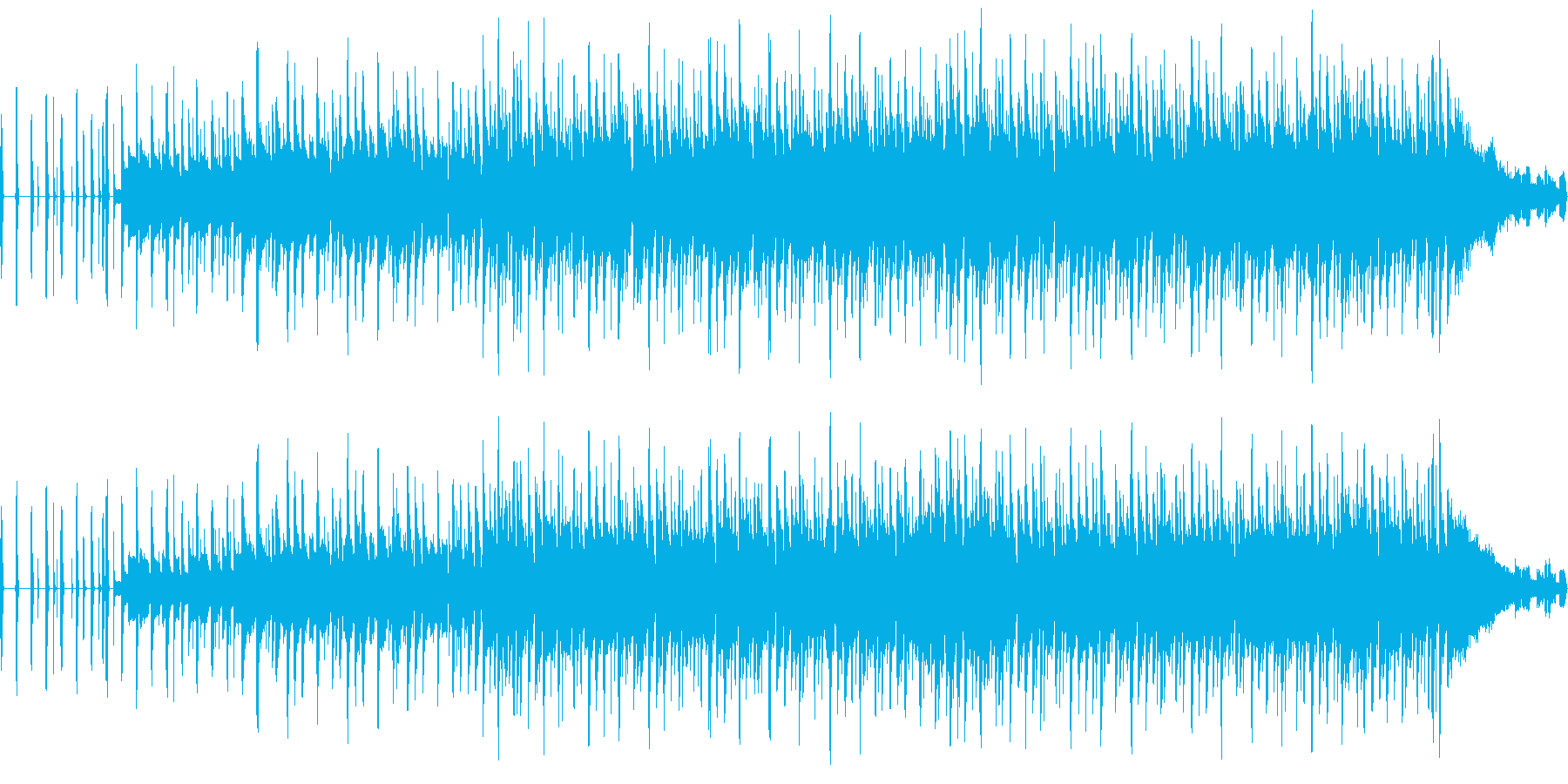明るくやわらかい感じの再生済みの波形