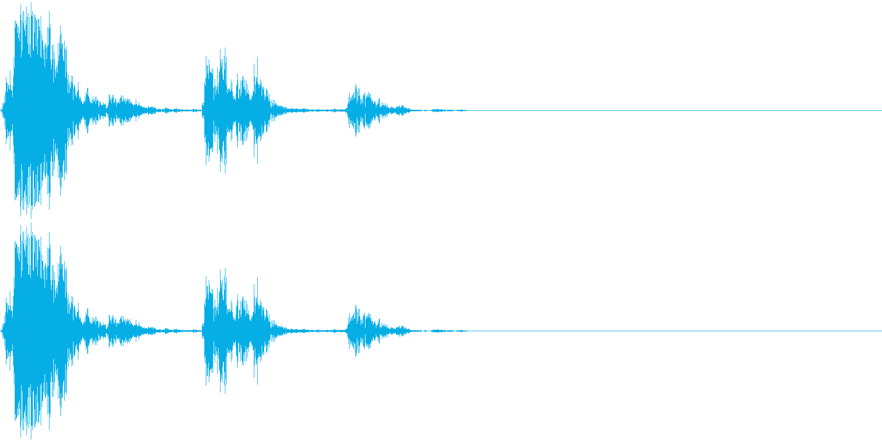 決定音(アナログ風)の再生済みの波形