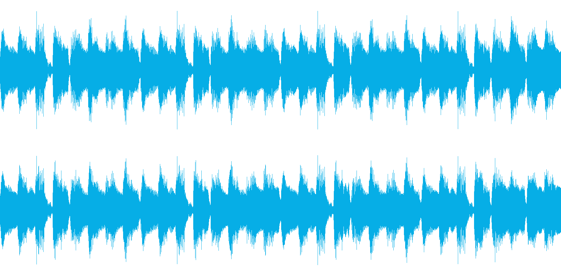 ほのぼのとリラックスした雰囲気のBGMの再生済みの波形