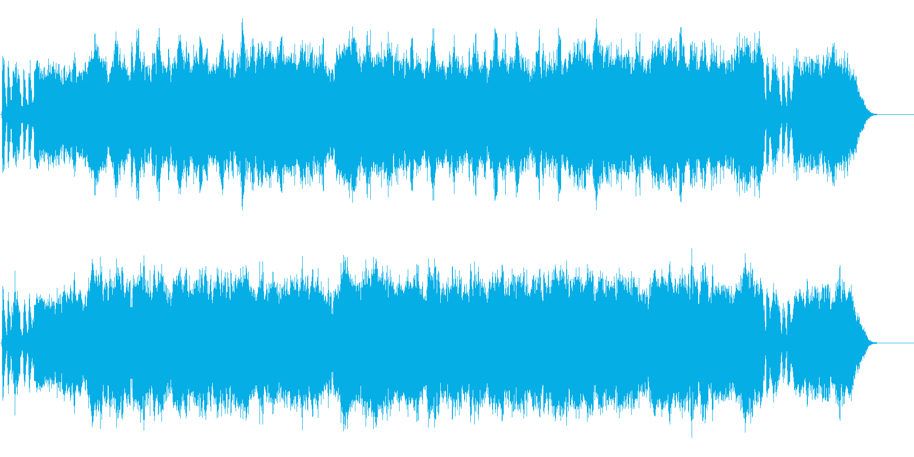 悲しい別れをイメージしたストリングス曲の再生済みの波形
