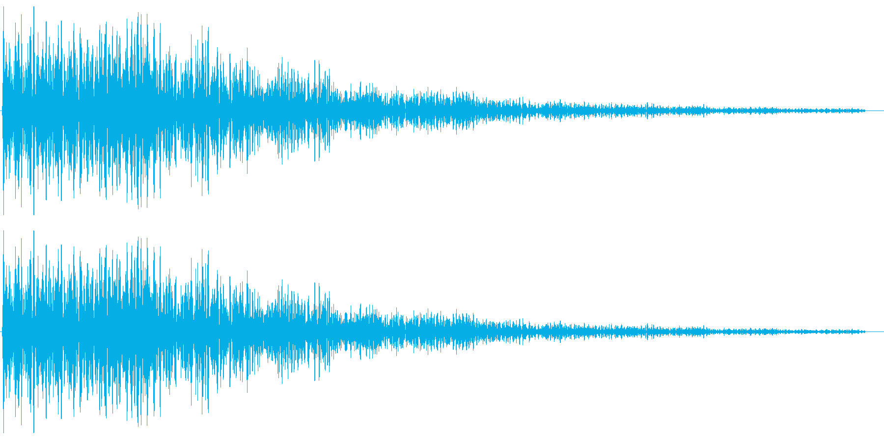 洞窟に響き渡る不吉な音の再生済みの波形
