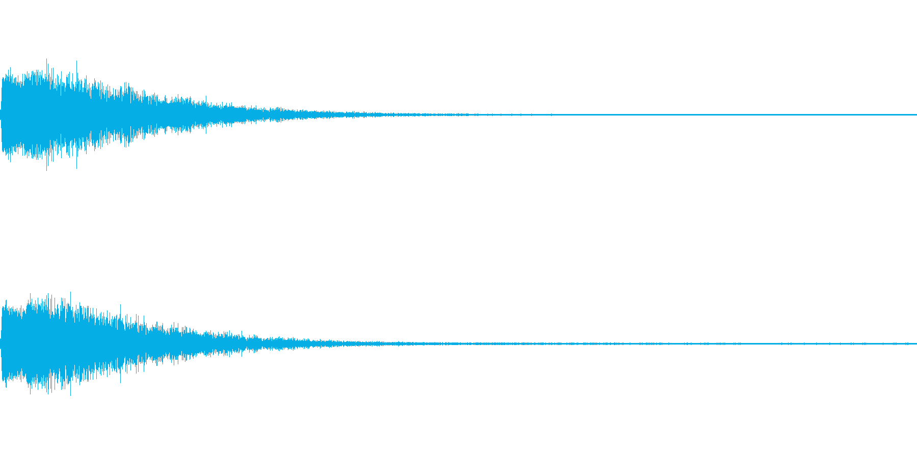 ポンッ (弾んだり、スマッシュ)の音の再生済みの波形