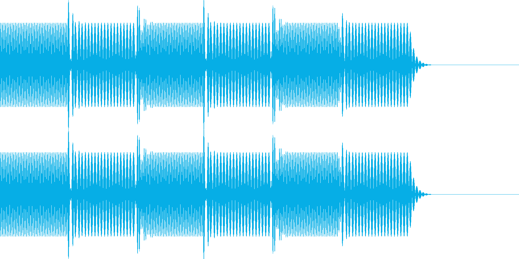 ボタン・操作音4(エラー)の再生済みの波形