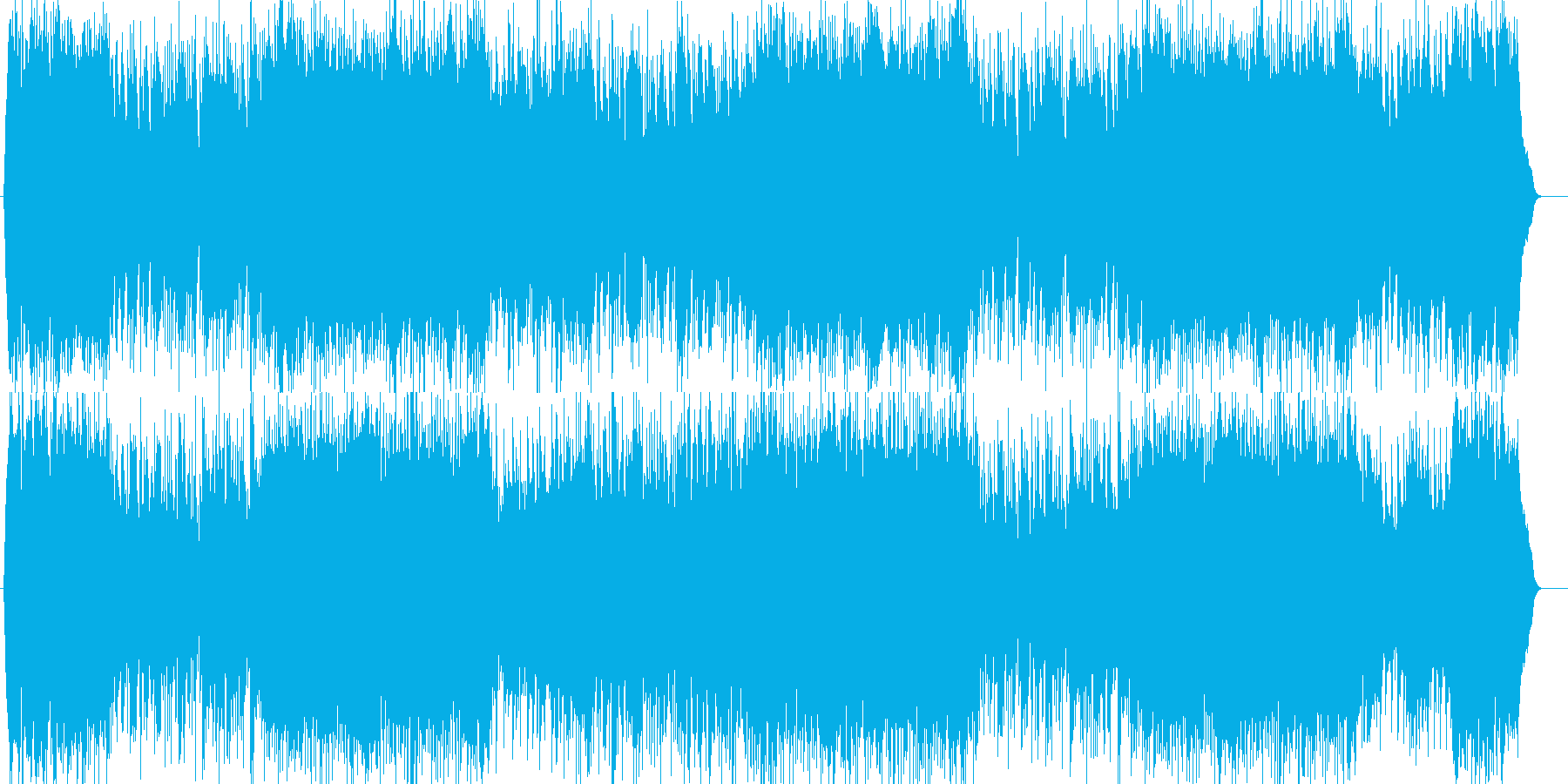 爽快なテンポのバイオリンなどの曲の再生済みの波形
