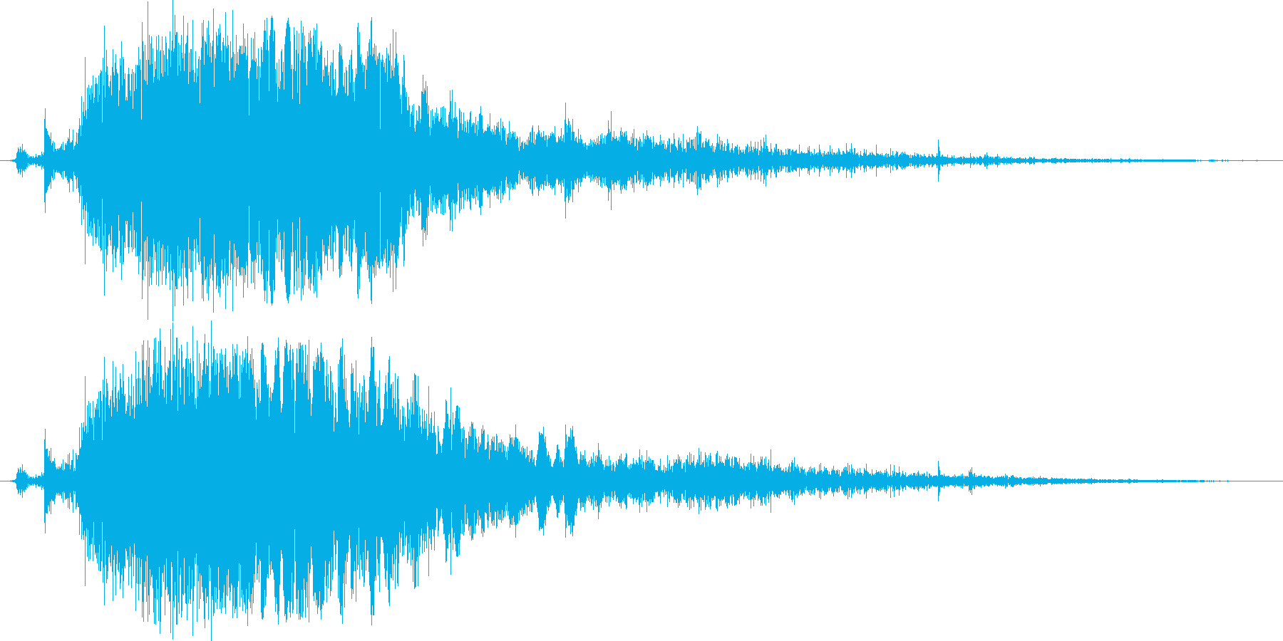 刀や剣の抜刀/斬撃のリアルな効果音10bの再生済みの波形
