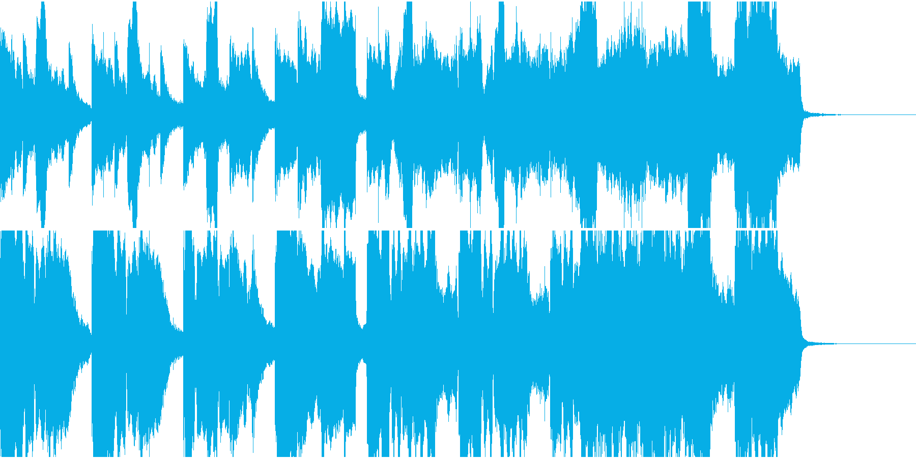 歩いている風景に流れるBGMの再生済みの波形