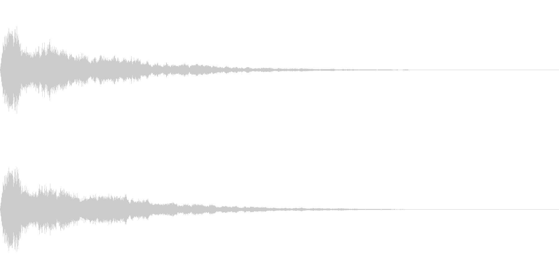 鈴をイメージしたアラーム音(エコー付き)の未再生の波形