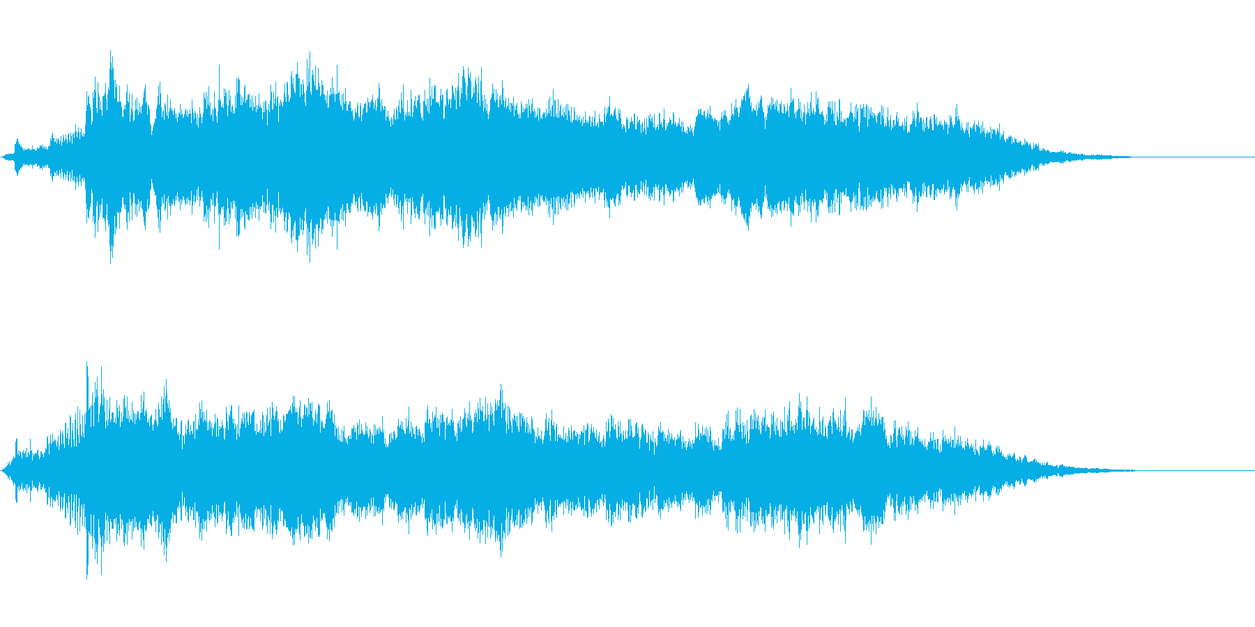 風がテーマのアイキャッチ音の再生済みの波形