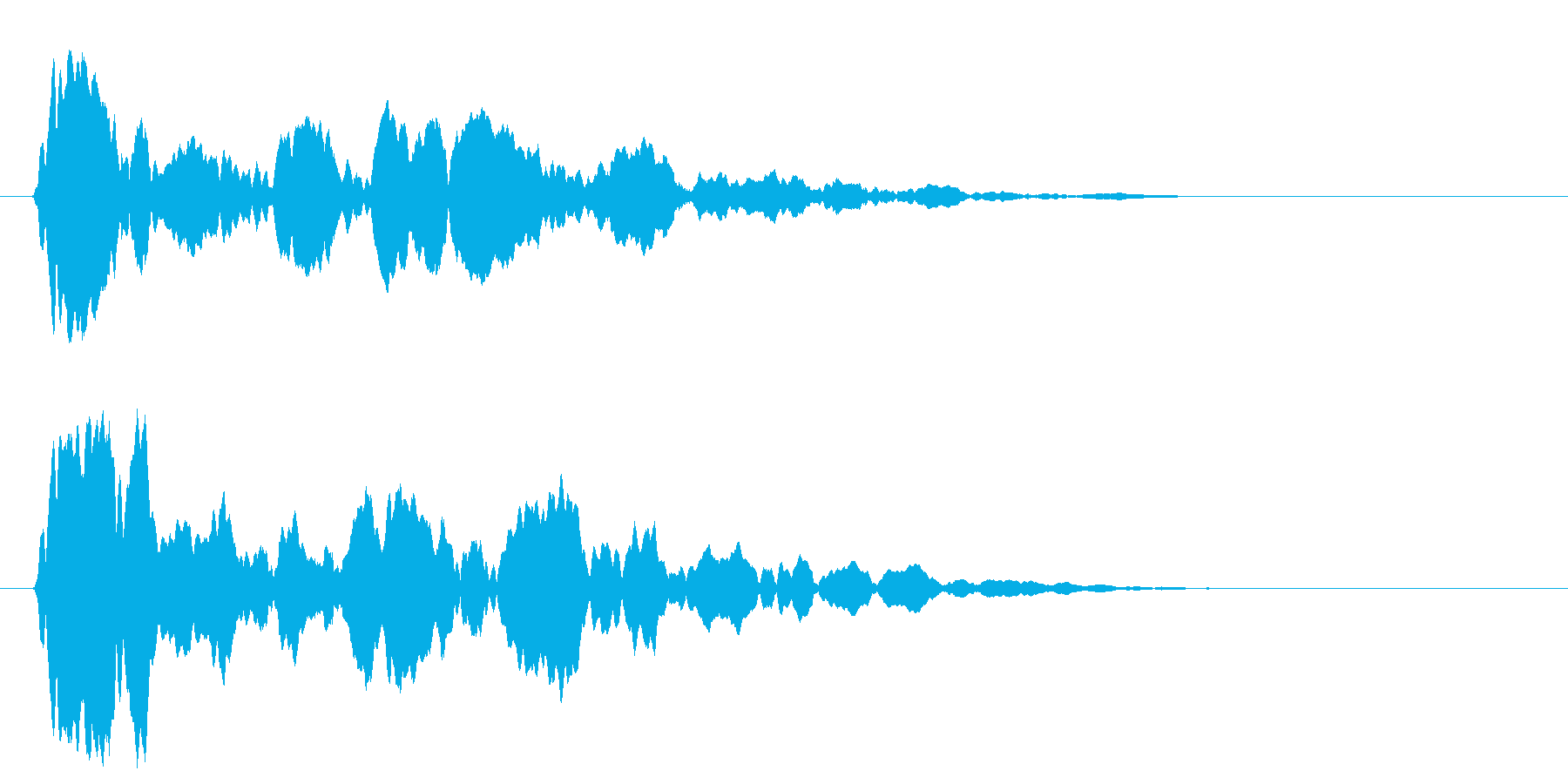 シャーン(頭に響く鈴の音)の再生済みの波形