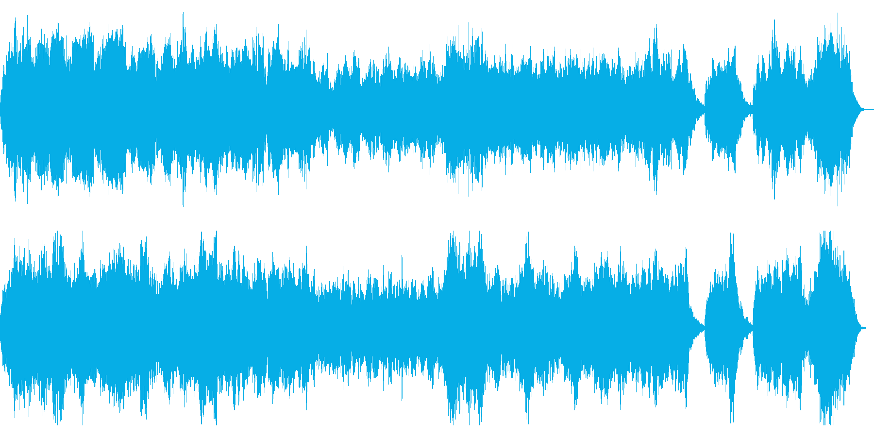 ホラー系ダークなオーケストラBGMの再生済みの波形