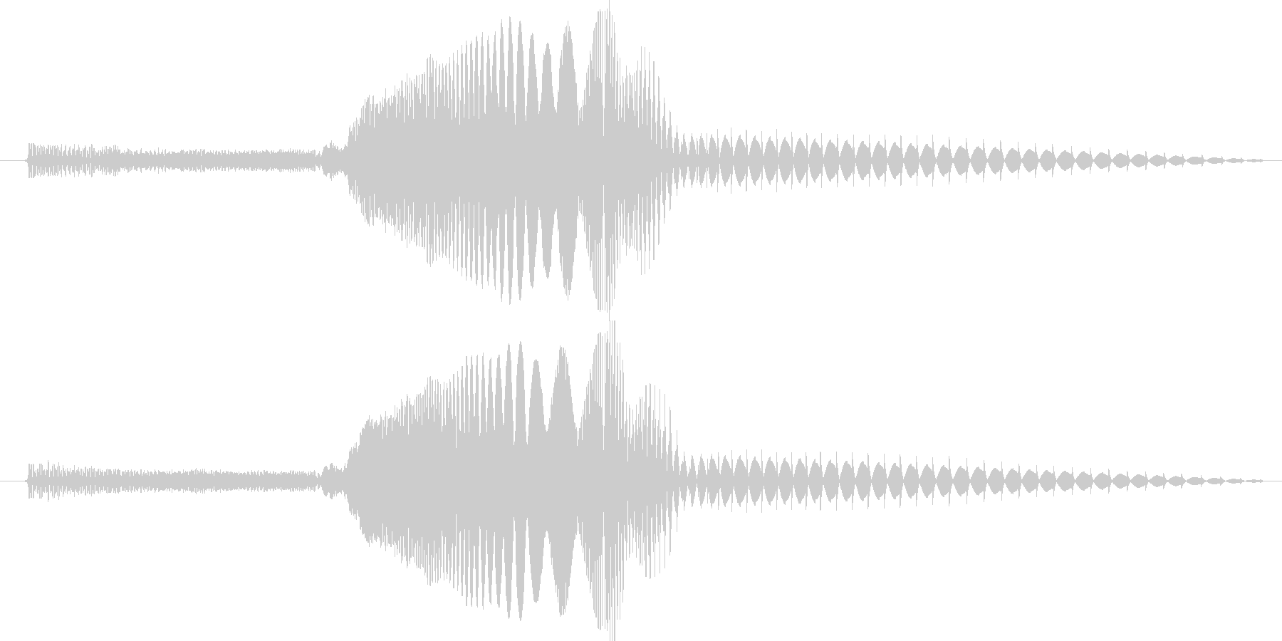 迫って来て何かを消すような音です。の未再生の波形