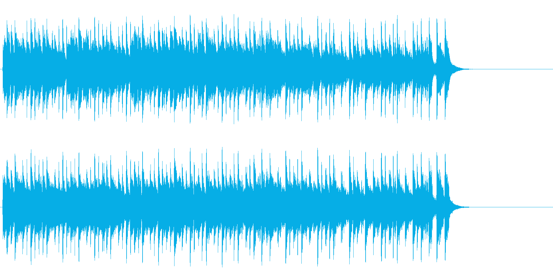 ほのぼのとしたポップ(サビ~エンド)の再生済みの波形
