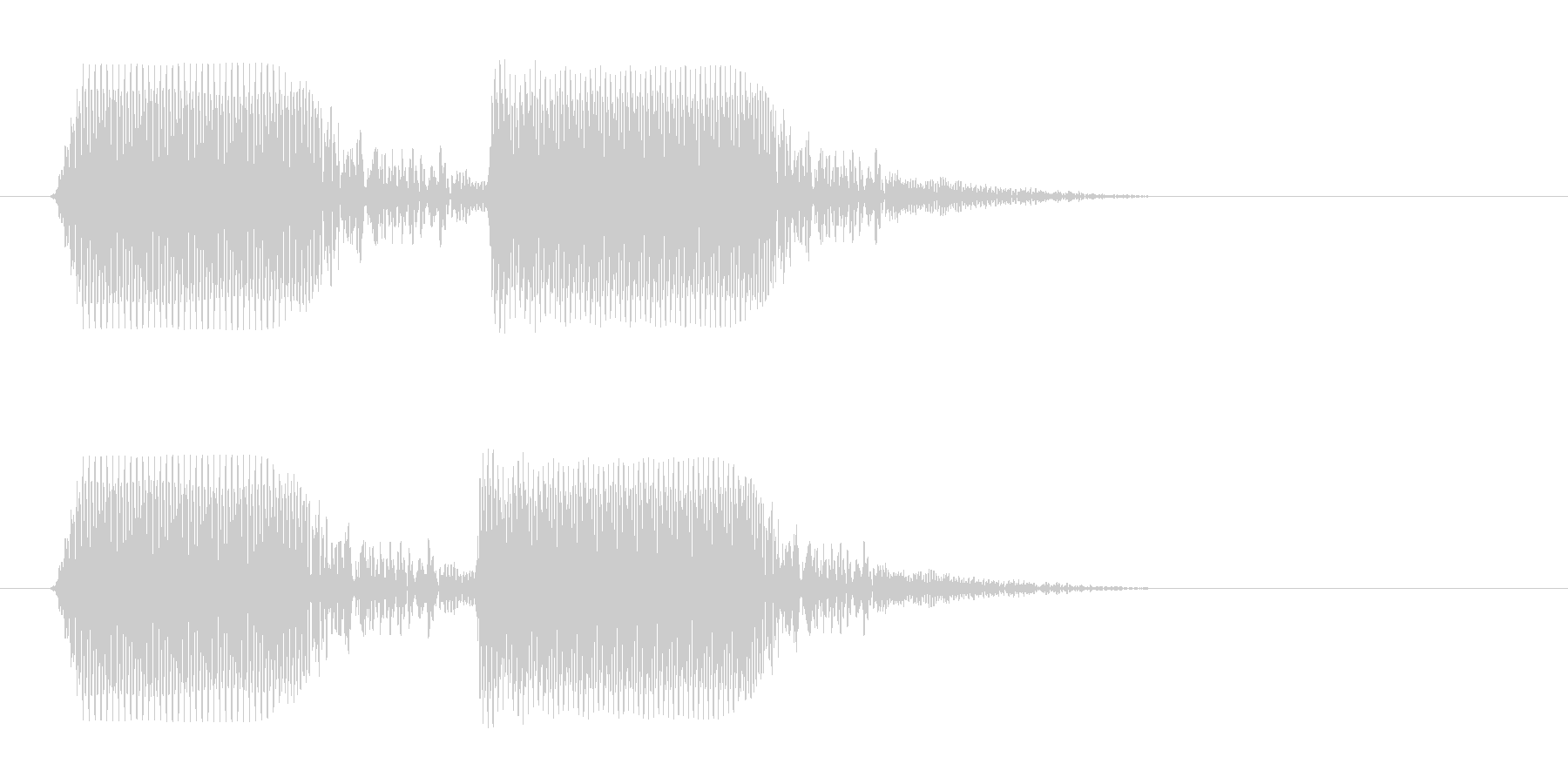プペッ(高い音短め)の未再生の波形