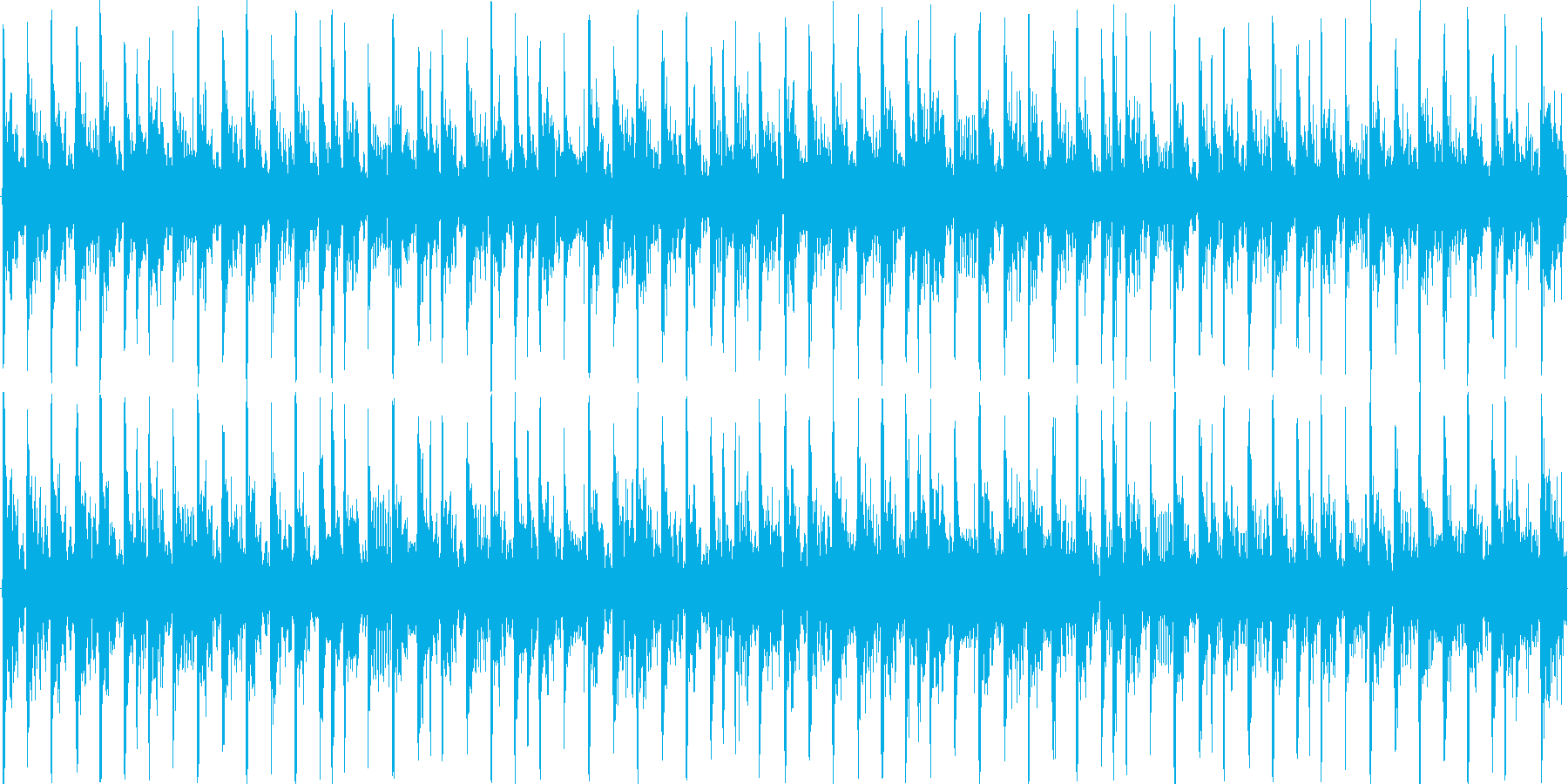 ハウスのリズムを基本にした楽曲です。の再生済みの波形