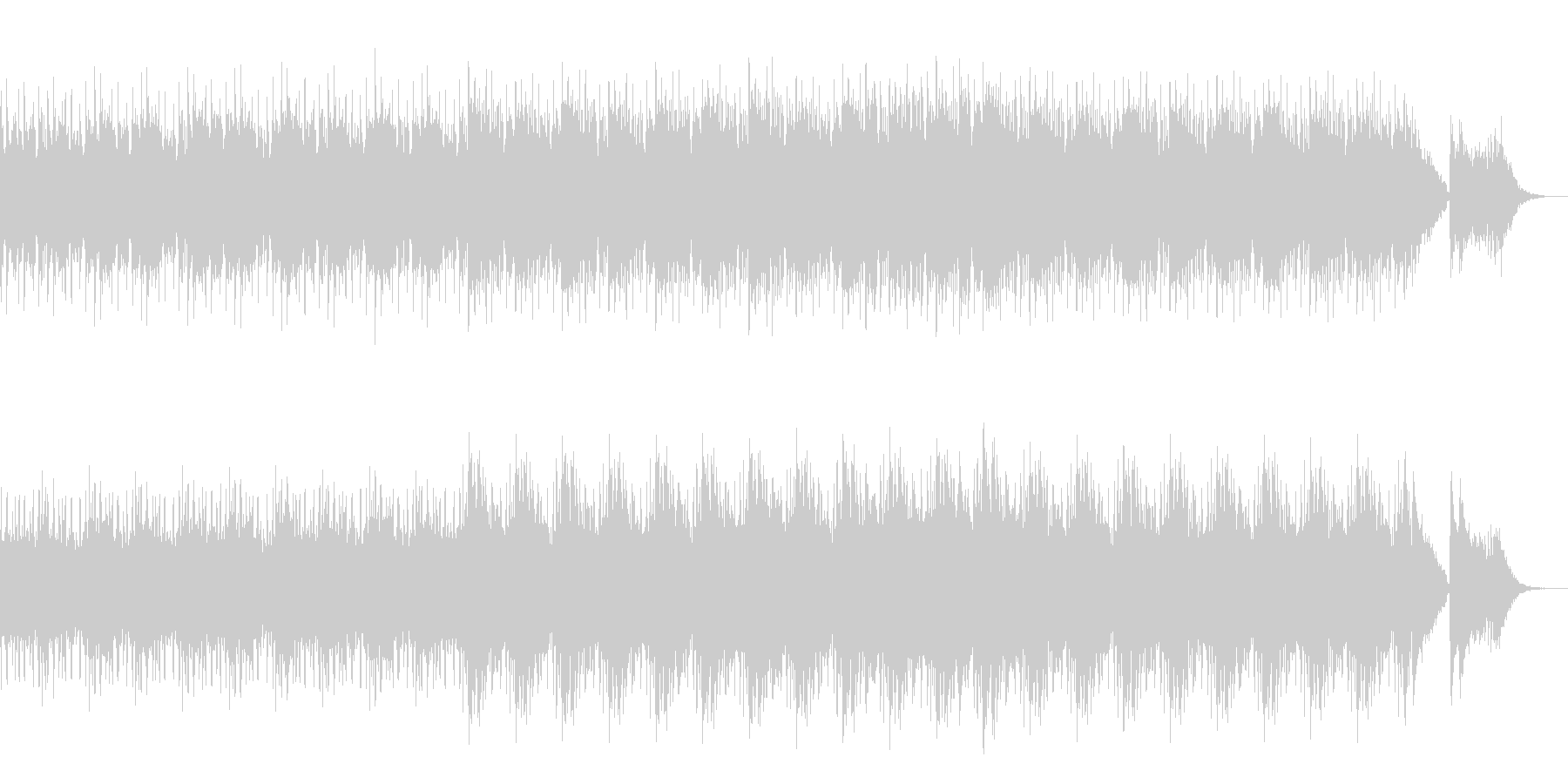 暗く、重い感じながらも疾走感のある曲の未再生の波形