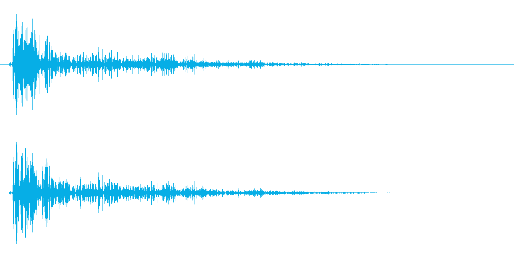バンッ!(低めの物の破裂音)の再生済みの波形