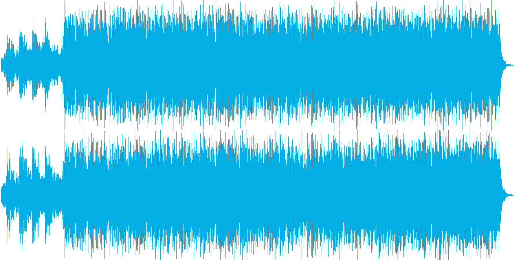優しいふんわりしたシンセサイザーの曲の再生済みの波形