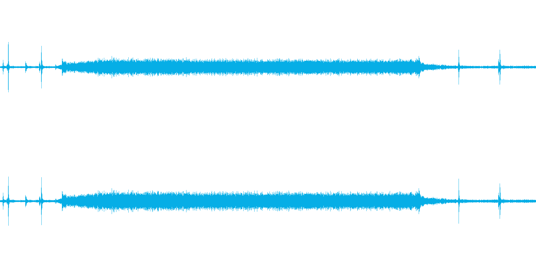 電子レンジで暖めている時の音です。の再生済みの波形