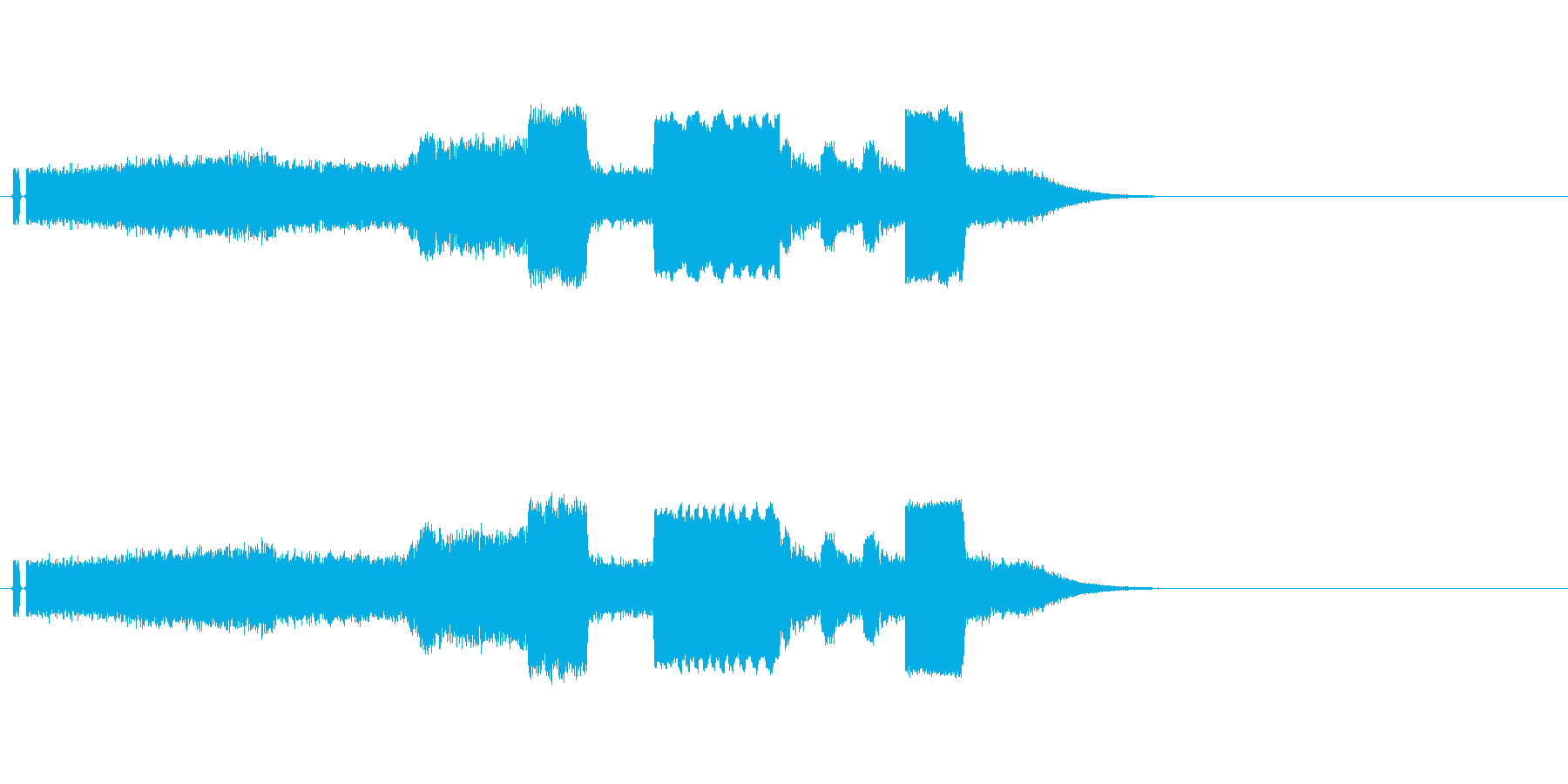 機械音の再生済みの波形