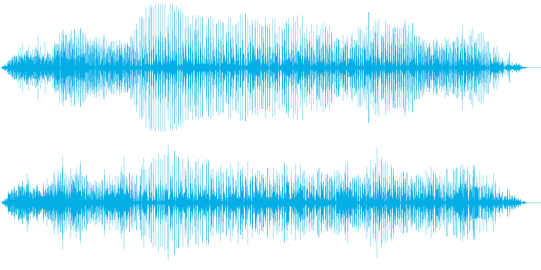 ヘリコプターのプロペラ音の再生済みの波形
