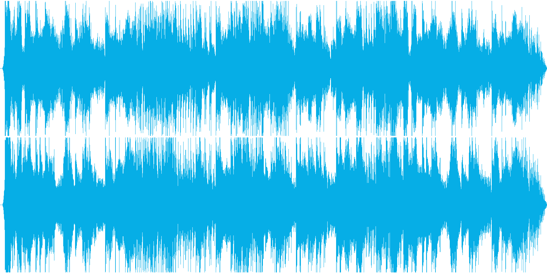 何かに追われているような緊張感のある音楽の再生済みの波形
