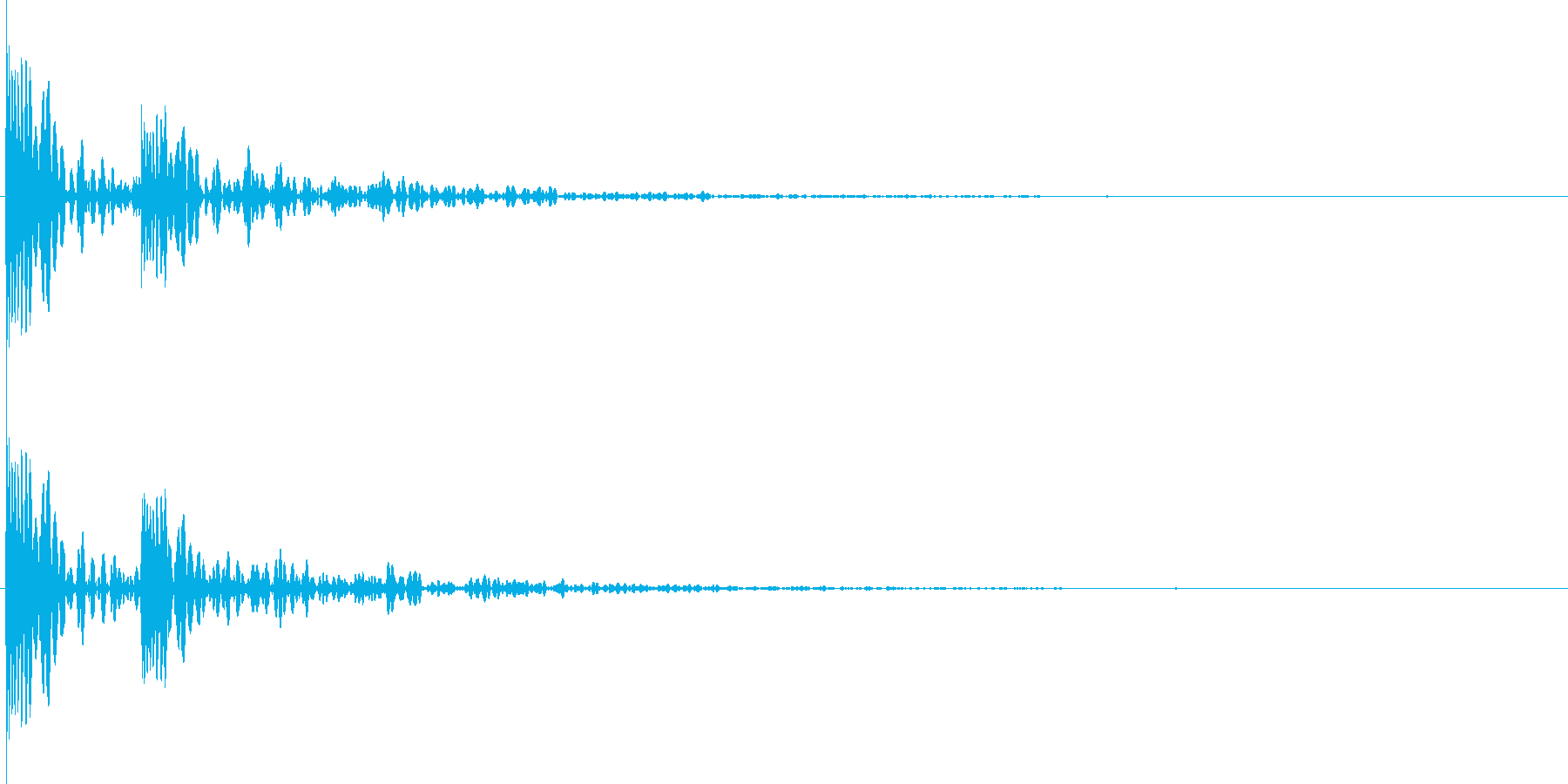 ドクーン。心臓の音B(残響あり)の再生済みの波形