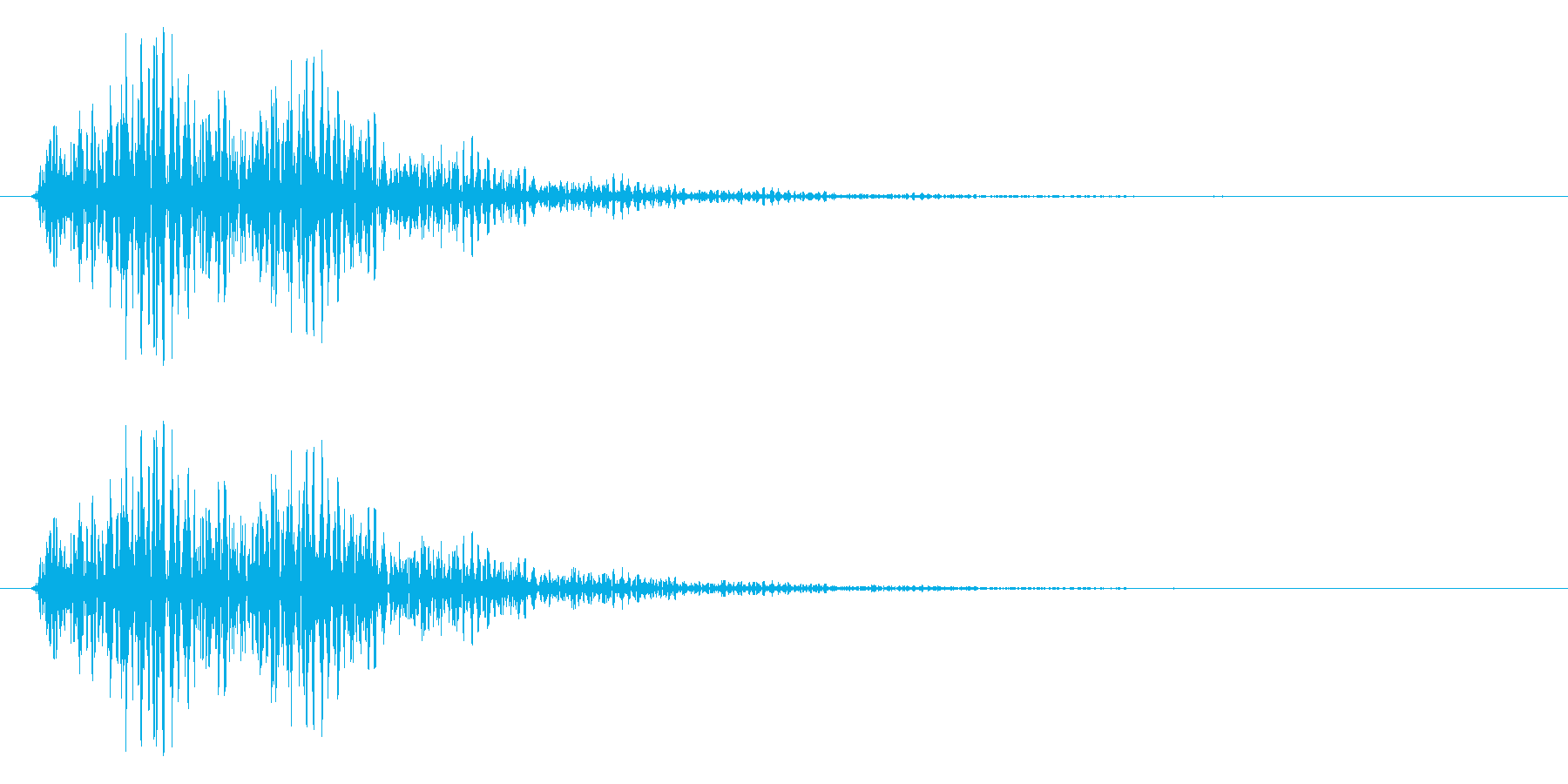 テクノロジーイメージ・エラー音(ブーン)の再生済みの波形