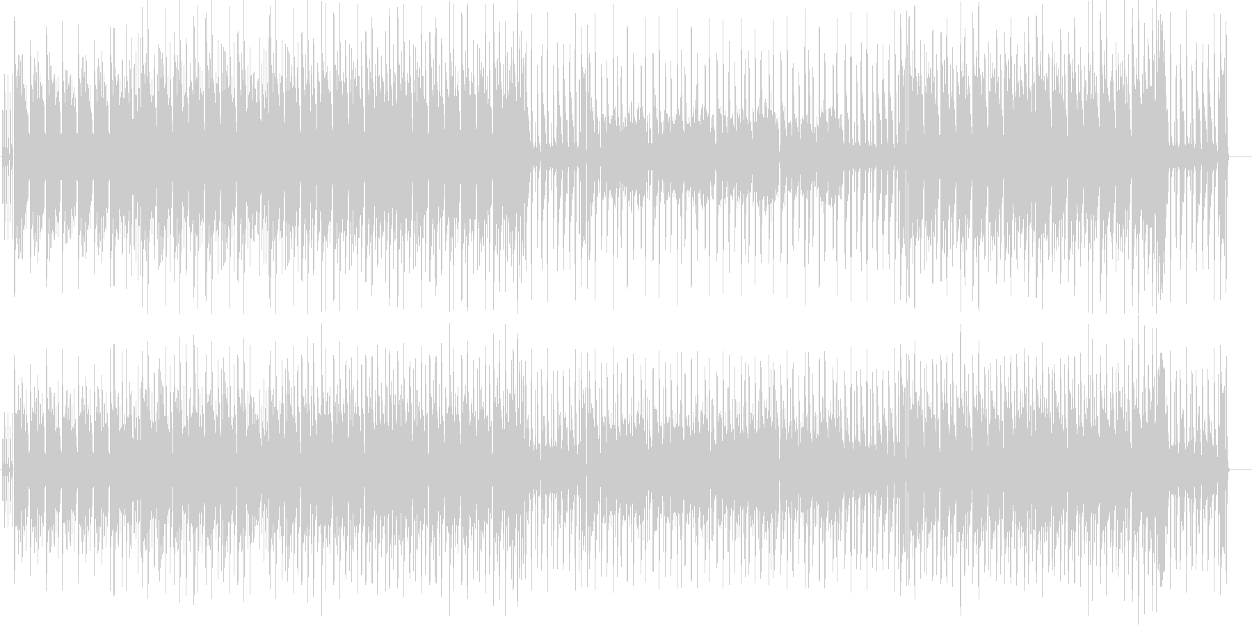 レトロな音色で今風の曲調のBGMの未再生の波形