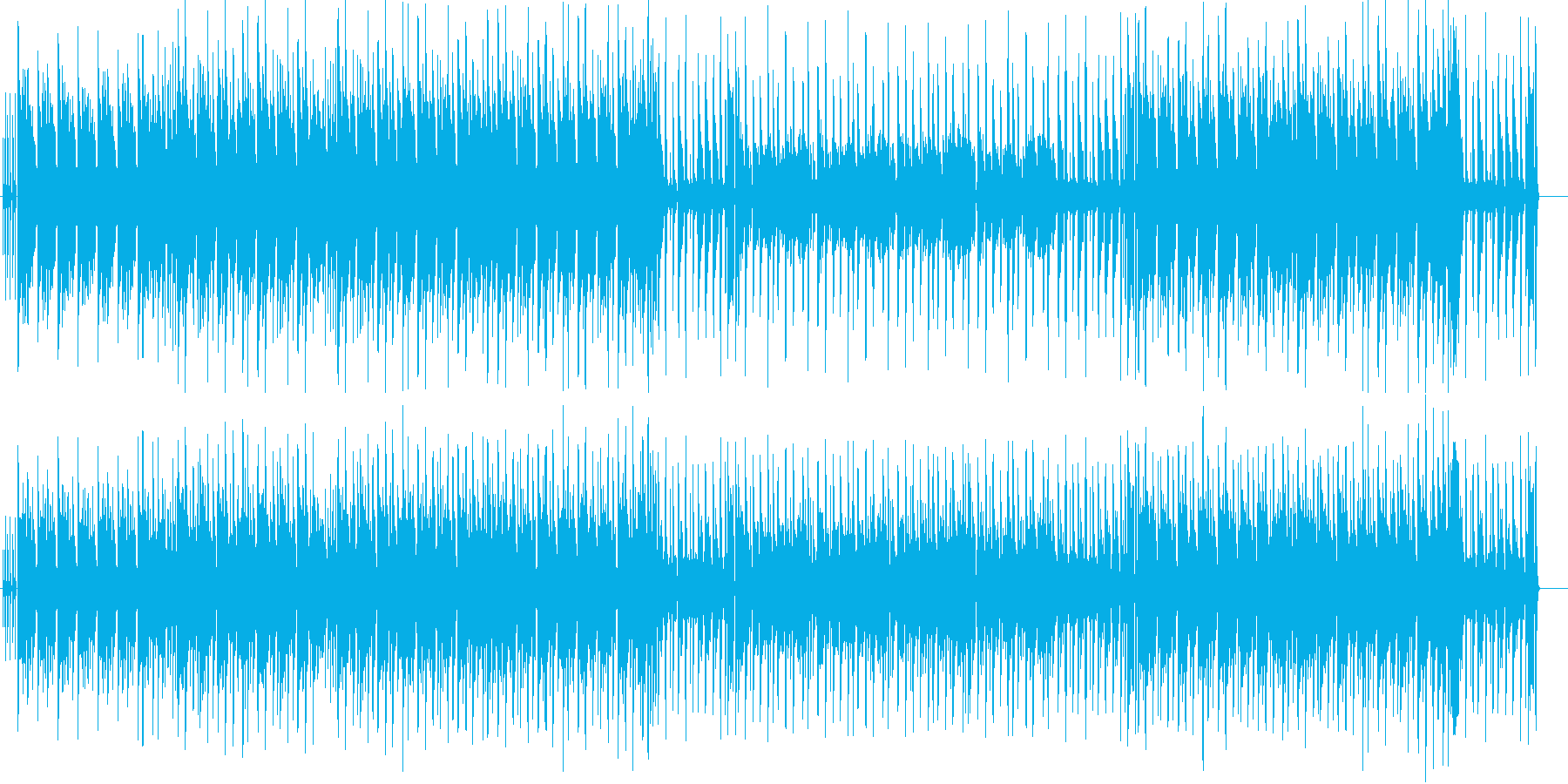 レトロな音色で今風の曲調のBGMの再生済みの波形