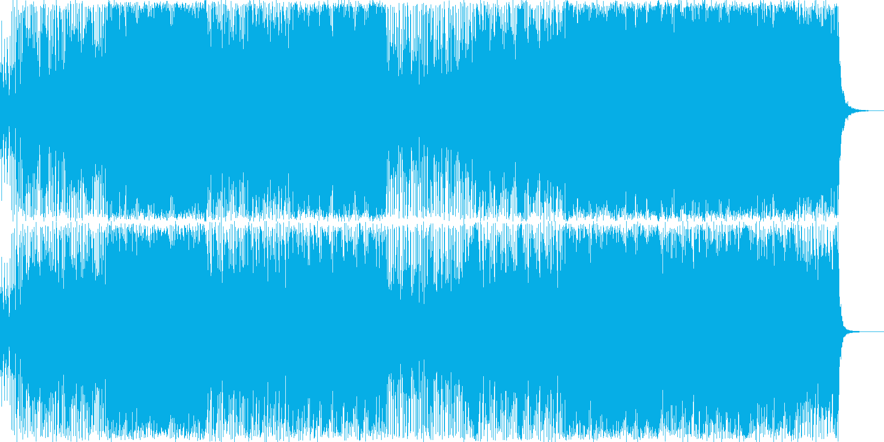 イントロがカッコイイロック曲の再生済みの波形