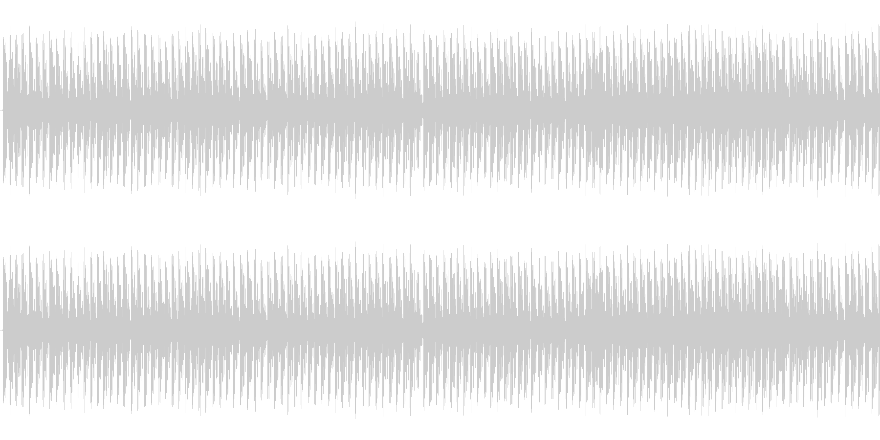 水たまりの上を走っているかのような音ですの未再生の波形