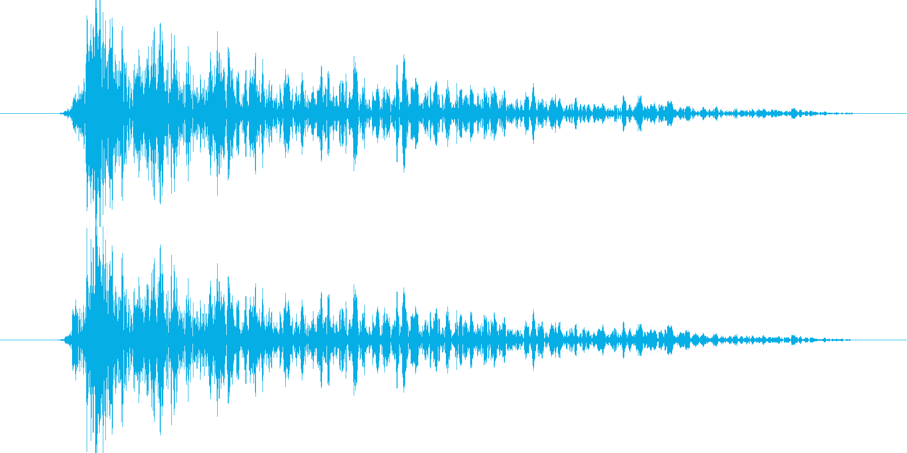 ショッキングなシーンにマッチする効果音…の再生済みの波形