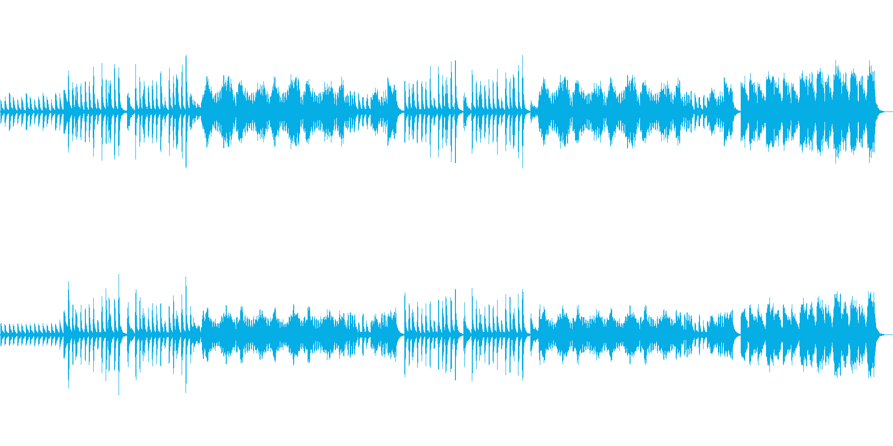 体操音楽、ラジオ体操風、ピアノの再生済みの波形