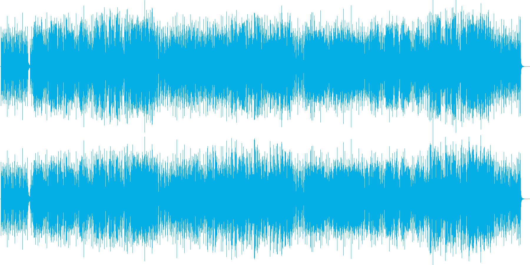 明るく楽しげなシンセサイザーピアノ曲の再生済みの波形