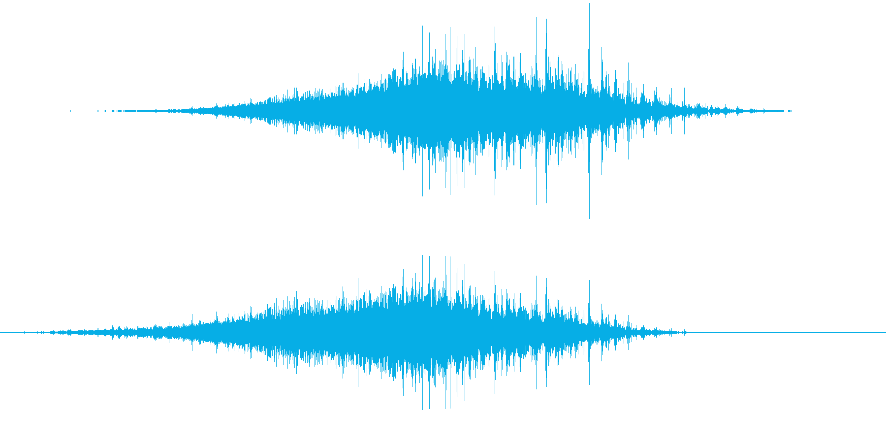 「シャラシャラ」数珠を擦った音 R-Lの再生済みの波形