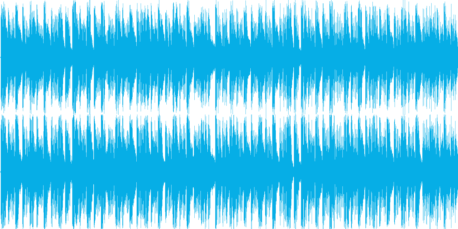 ハウスのリズムを基本にした楽曲です。の再生済みの波形