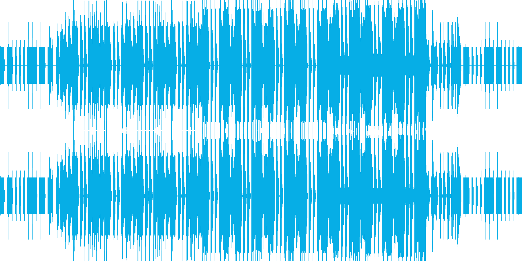 怪しいチップチューンの再生済みの波形