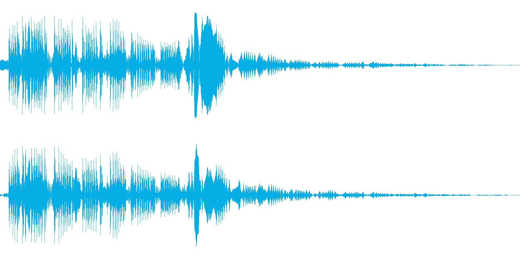 ギャグシーン(低音バージョン)の再生済みの波形