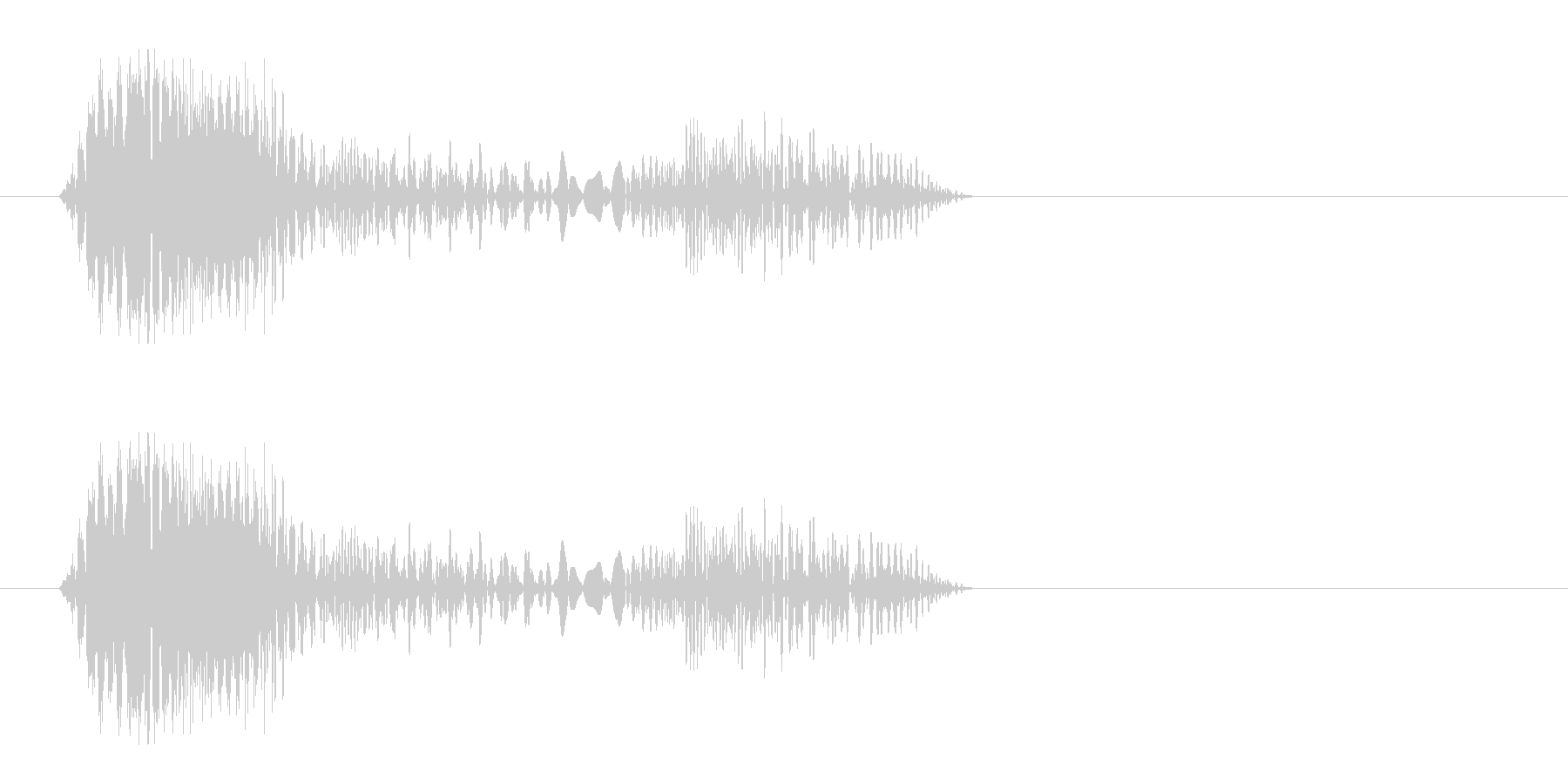 ピドッ(何かが張り付いたような効果音)の未再生の波形