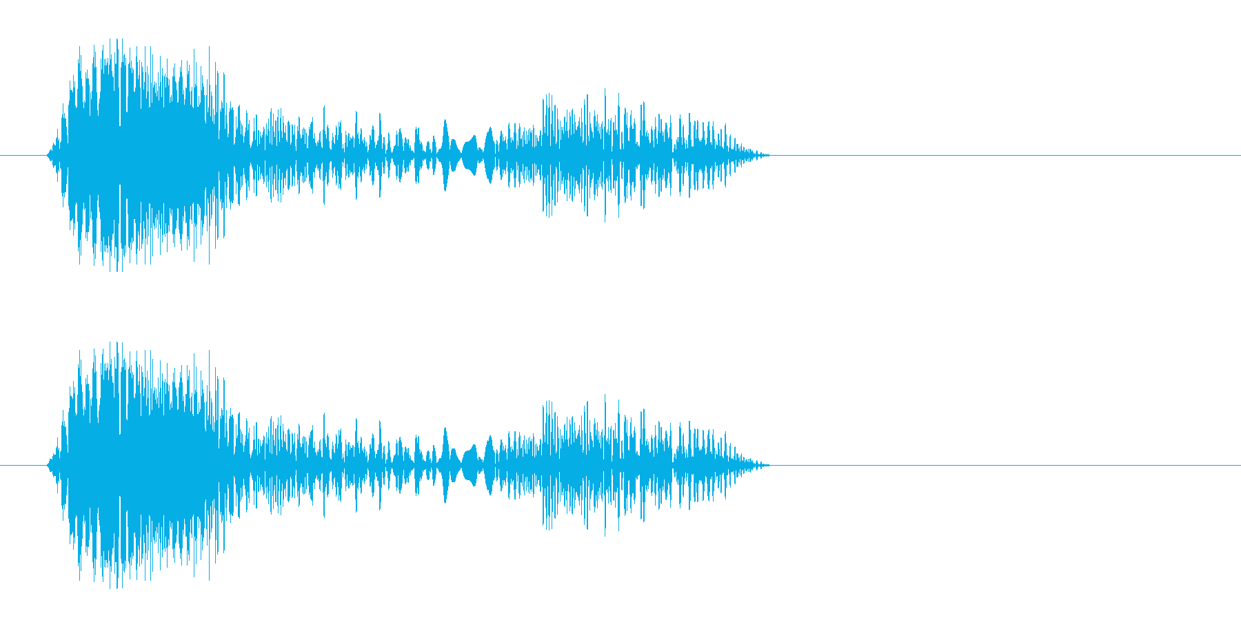 ピドッ(何かが張り付いたような効果音)の再生済みの波形