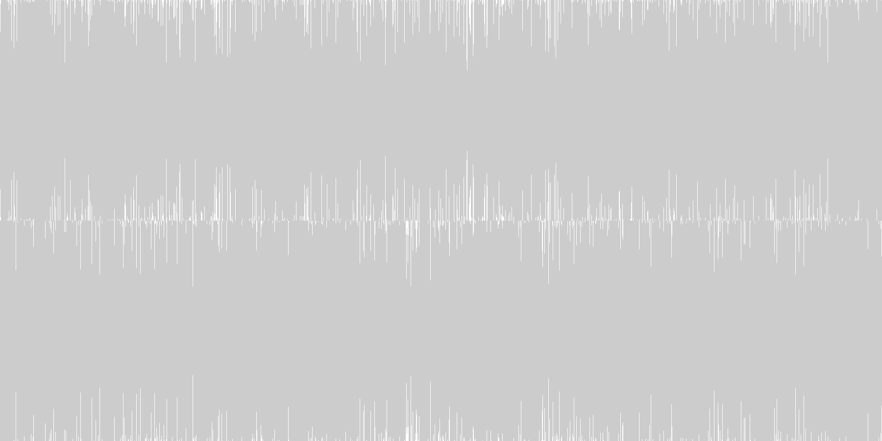 ズァァ。雨の音(どしゃぶり・短め)の未再生の波形